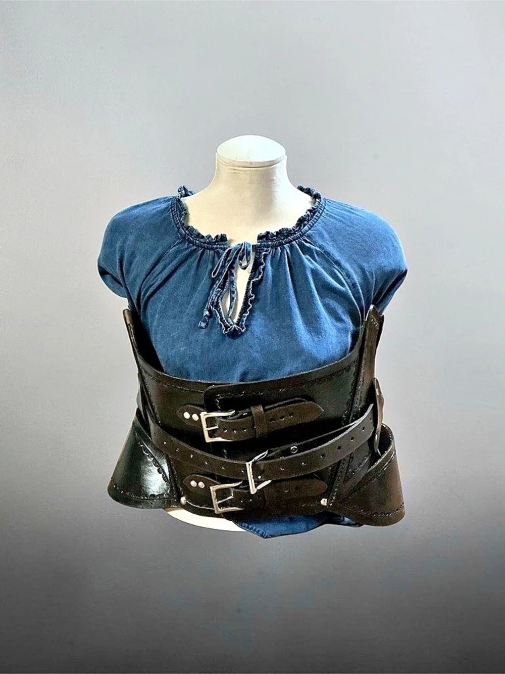Black Leather Corset